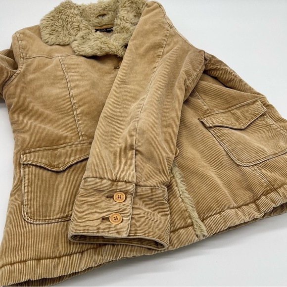 Vintage Y2K fur trimmed Steve Madden Tan Teddy Jacket - Picture 13 of 14